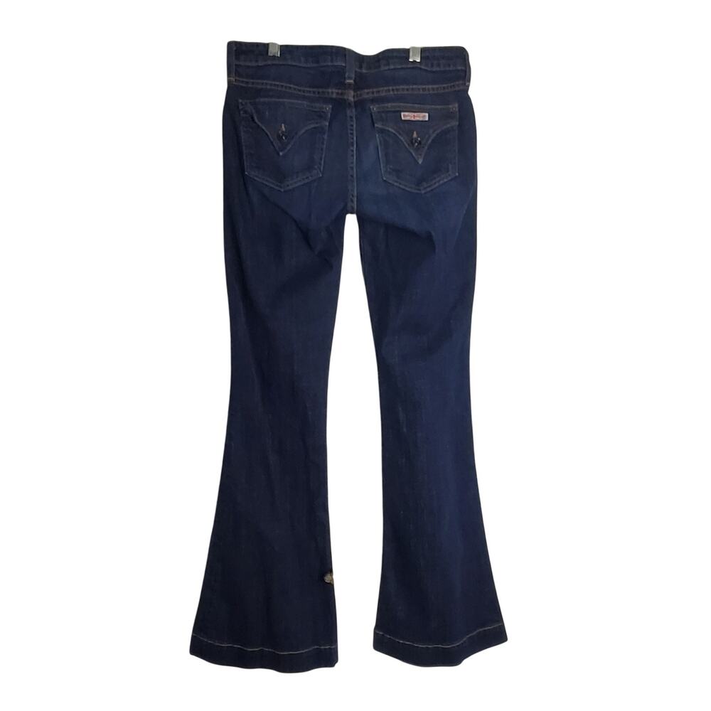 Hudson Jeans Womens Ferris Flare Low Rise Dark Rinse Size 28 Y2K USA Flap Pocket - Picture 5 of 10